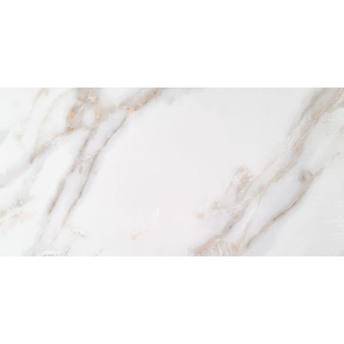 Firm White 30x60cm Gloss Porcelain Kitchen Bathroom Wall And Floor Marble Effect Tile