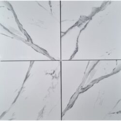 Loud White Gloss Porcelain 60x60cm Kitchen Wall Floor Waterproof Rectified Tiles