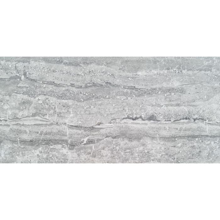 Crescent Grey Gloss Porcelain 30X60cm Kitchen Wall Floor Marble Effect Tiles